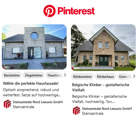 Pinterest & Digital Marketing Referenz Baubranche SZL